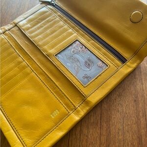 HOBO Mustard Yellow Leather Continental Wallet